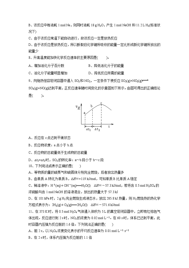 【化学】江西省崇义中学2018-2019学年高二上学期第一次月考 试卷02