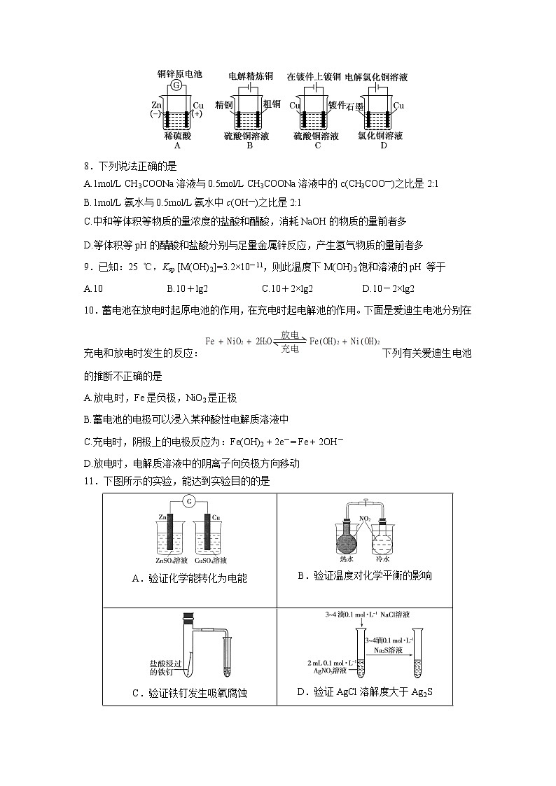 【化学】黑龙江省哈尔滨师范大学附属中学2018-2019学年高二上学期第一次月考 试卷02