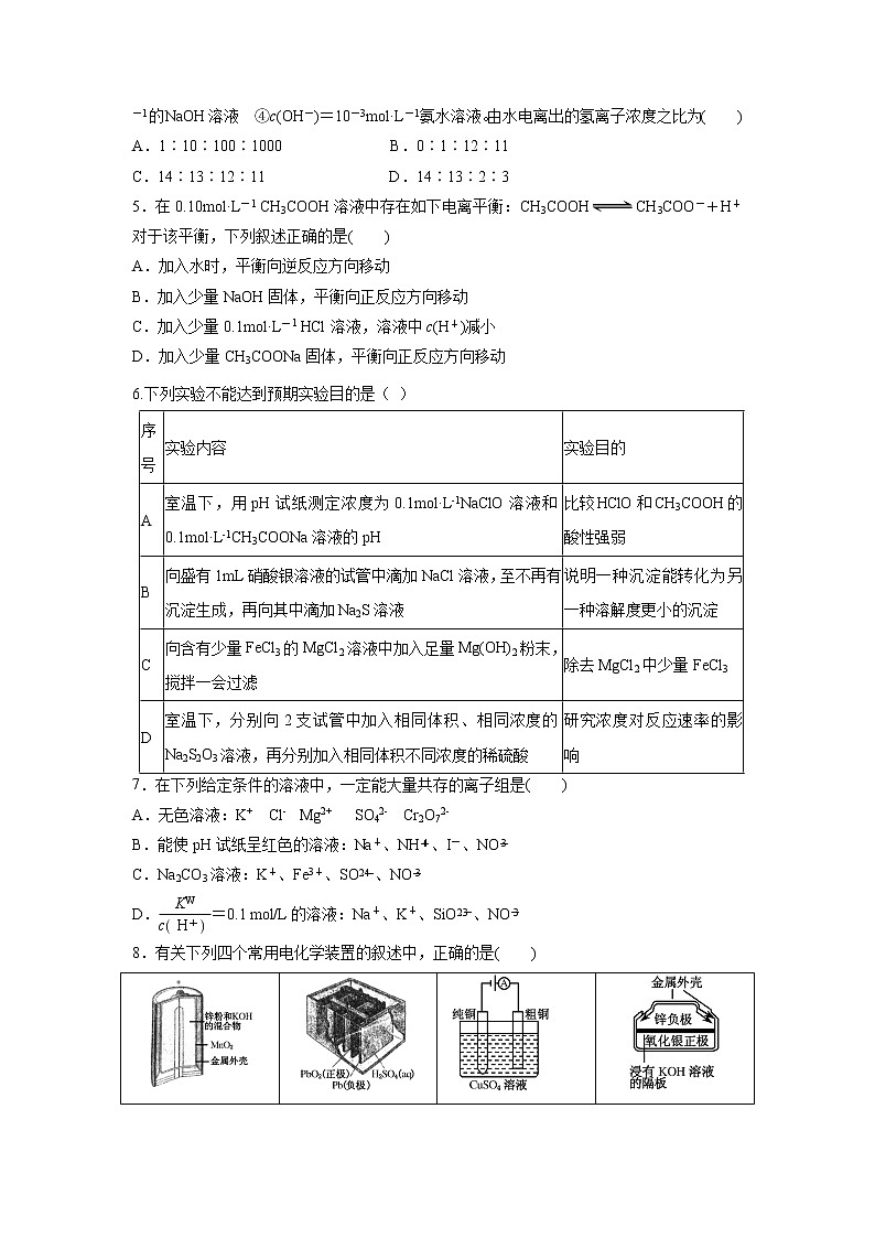 【化学】湖南省浏阳一中、醴陵一中2018-2019学年高二12月联考 试卷02