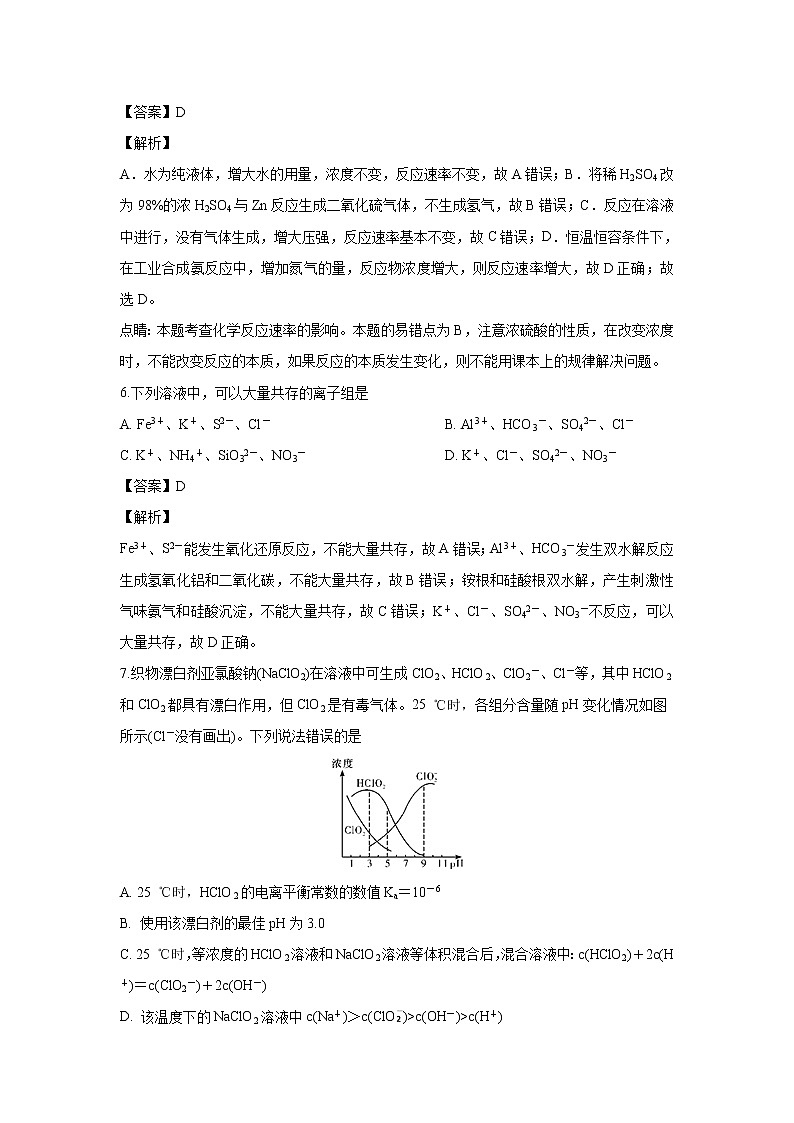 【化学】贵州省贵阳市第一中学2018-2019学年高二上学期第一次月考（解析版） 试卷03