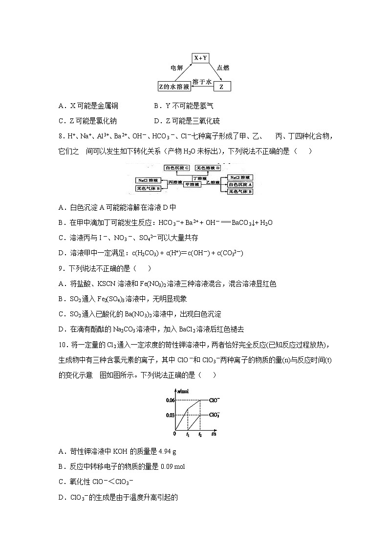 【化学】河北省武邑中学2018-2019学年高二12月月考 试卷03