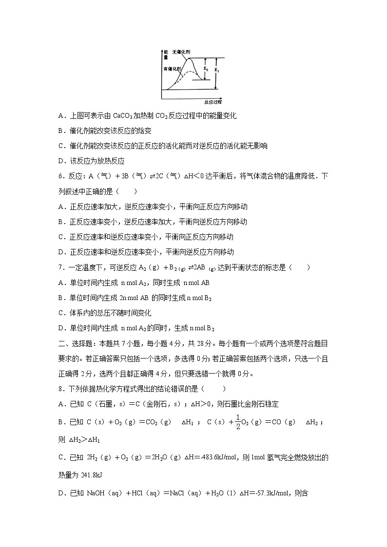 【化学】海南省儋州一中2018-2019学年高二上学期第一次月考 试卷02