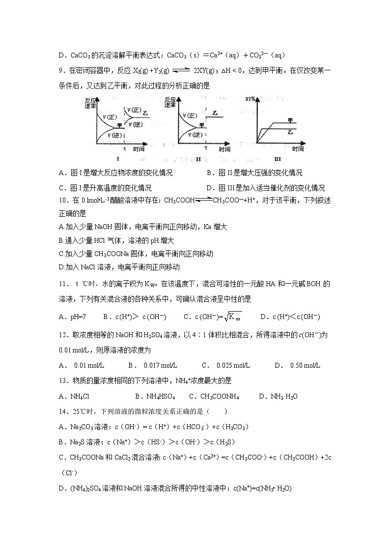 【化学】广东省蕉岭县蕉岭中学2018-2019学年高二上学期第三次月考 试卷03