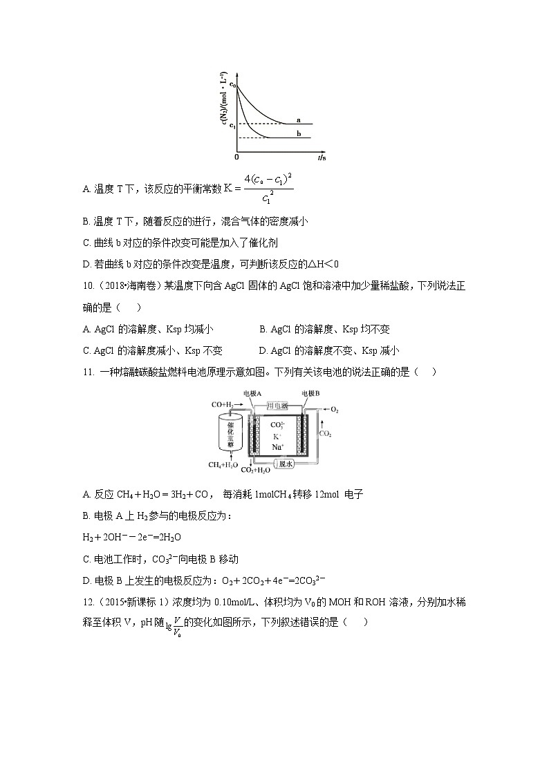 【化学】云南省腾冲市第八中学2018-2019学年高二下学期期中考试03