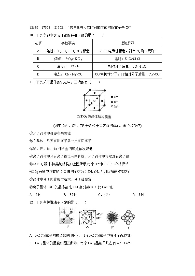 【化学】黑龙江省牡丹江市第一高级中学2018-2019学年高二下学期期中考试第3页