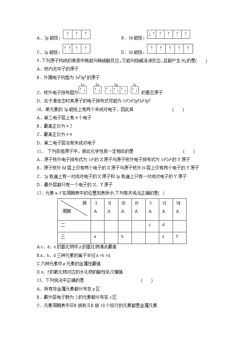 【化学】吉林省公主岭市范家屯镇第一中学2018-2019高二下学期期中考试第2页
