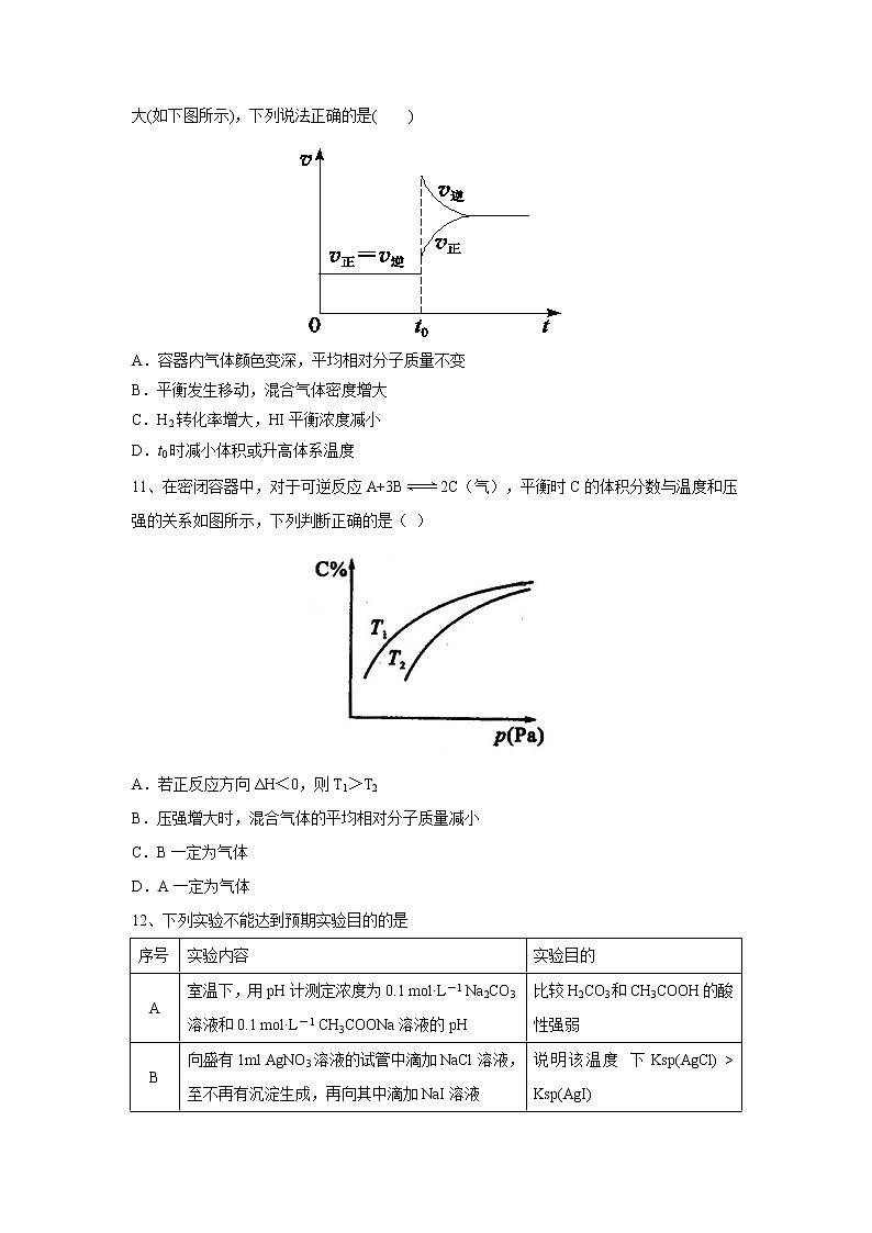 【化学】江西省上饶中学2018-2019学年高二上学期期中考试（零班、奥赛班）03