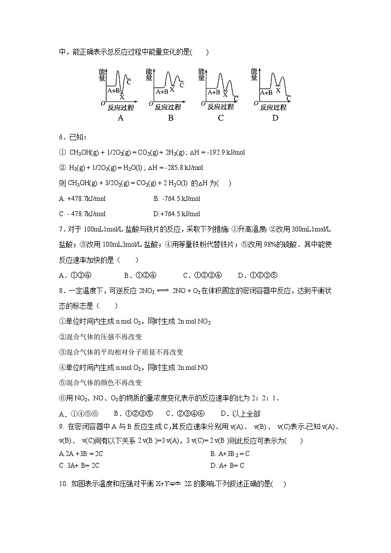 【化学】内蒙古巴彦淖尔市临河区第三中学2018-2019学年高二上学期期中（宏志） 试卷02
