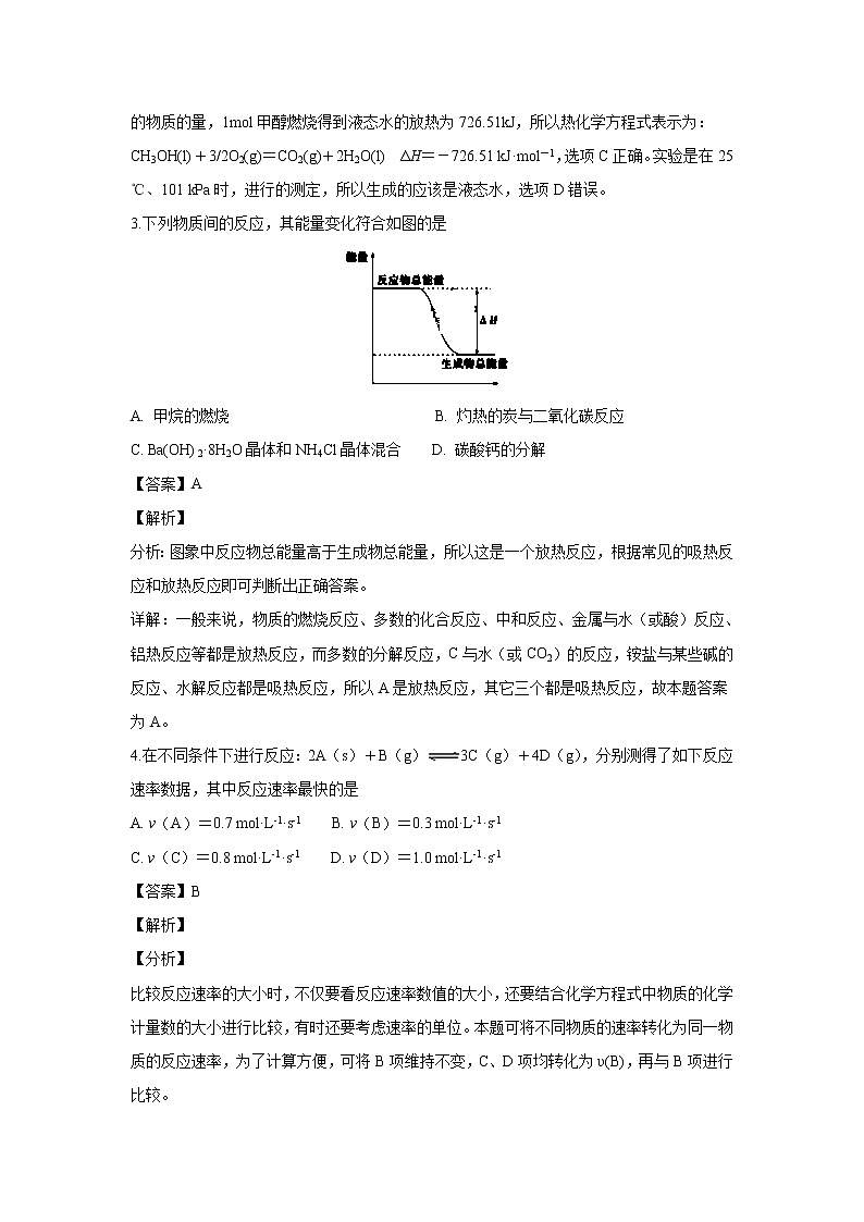 【化学】黑龙江省绥滨县第一中学2018-2019学年高二上学期期中考试（理）试题（解析版）02