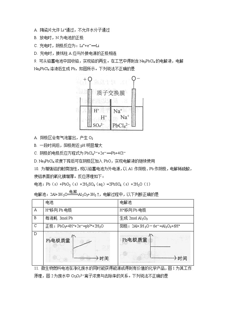 【化学】北京四中2018-2019学年高二上学期期中考试03