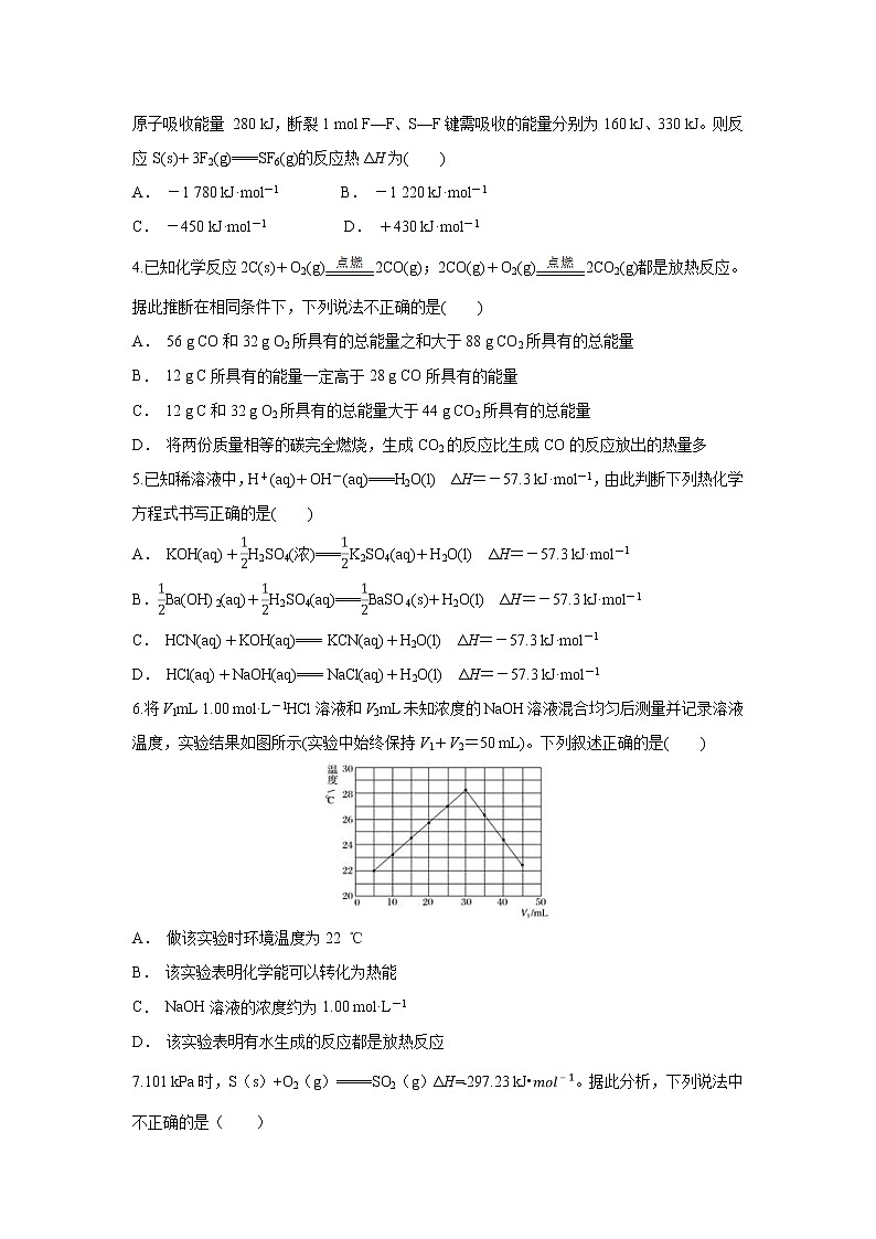 【化学】安徽省凤阳县博文国际学校2018-2019学年高二上学期期中模拟检测（解析版）02