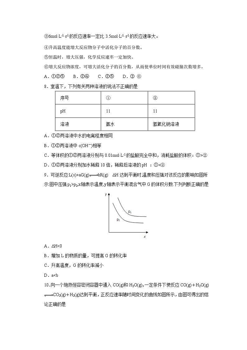 【化学】安徽省师范大学附属中学2018-2019学年高二上学期期中考试(解析版)03