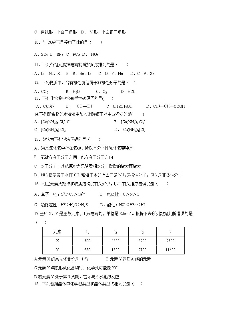 【化学】新疆石河子二中2018-2019高二下学期期末考试第2页