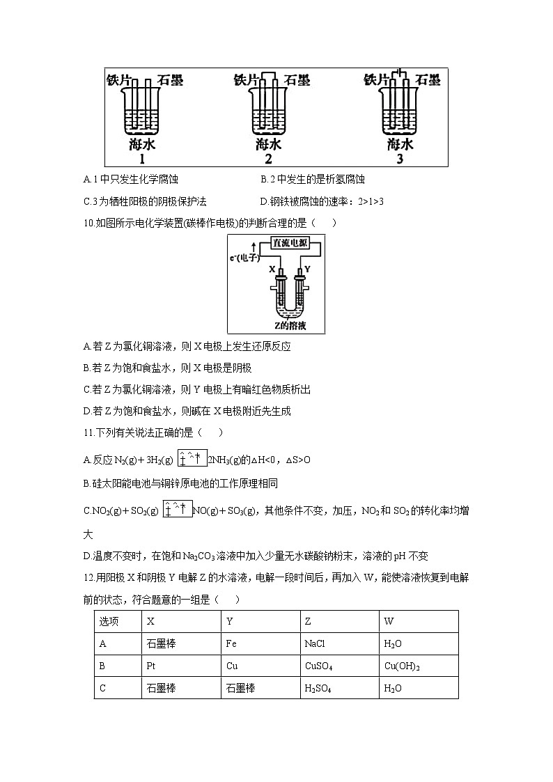 【化学】安徽省滁州市九校联谊会（滁州二中、定远二中等11校）2018-2019学年高二下学期期末联考试题03
