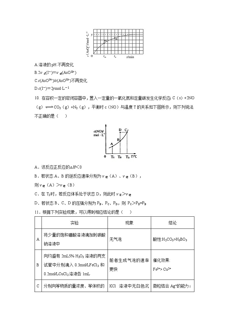 【化学】湖北省荆州中学2018-2019学年高二上学期期末考试03