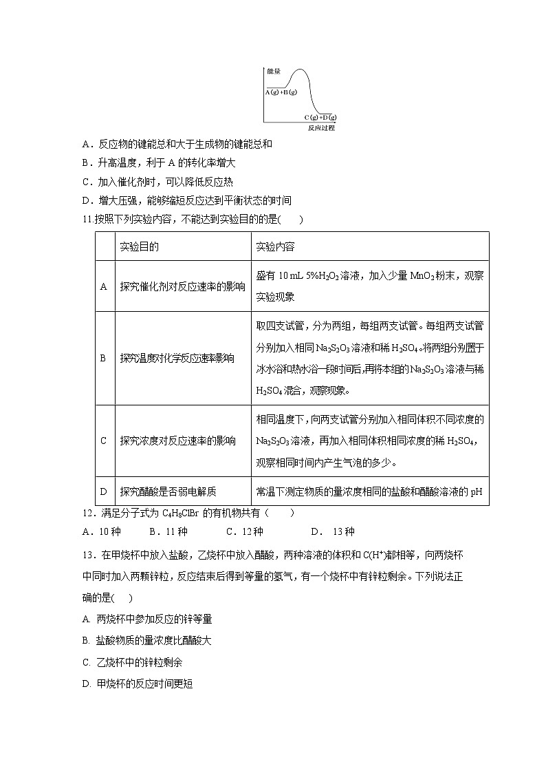 【化学】广西南宁市第三中学2018-2019学年高二上学期期末考试03