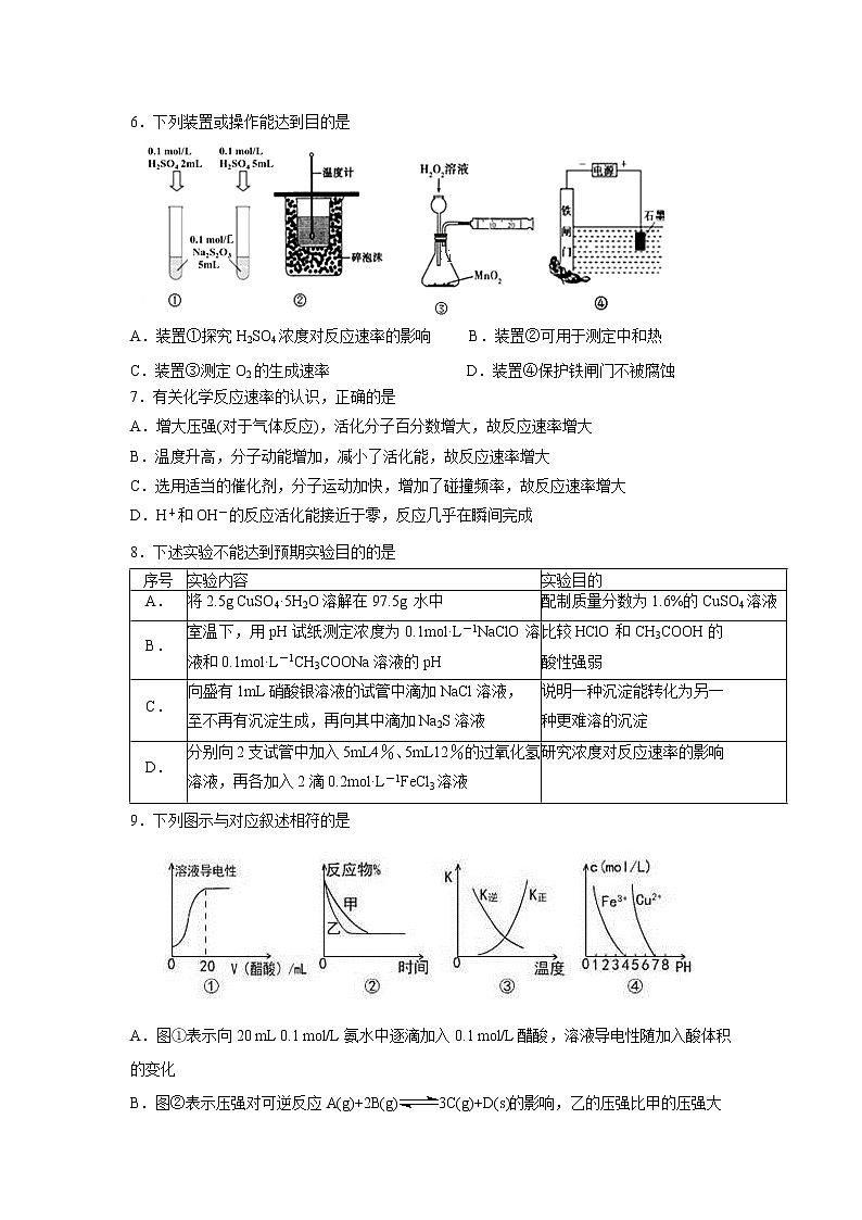 【化学】吉林省长春市实验中学2018-2019学年高二上学期期末考试02