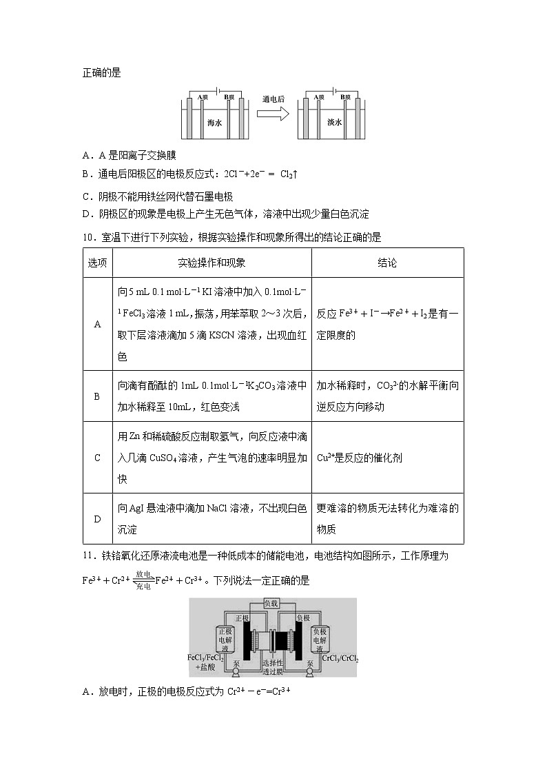 【化学】河南省平顶山市鲁山县第一高级中学2019-2020学年高二6月月考 试卷03