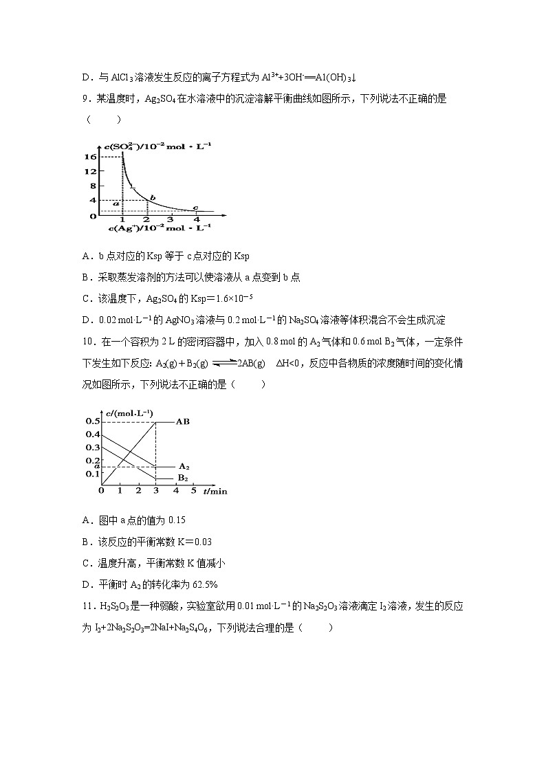 【化学】江西省鄱阳县第一中学2019-2020学年高二上学期第二次检测试卷03