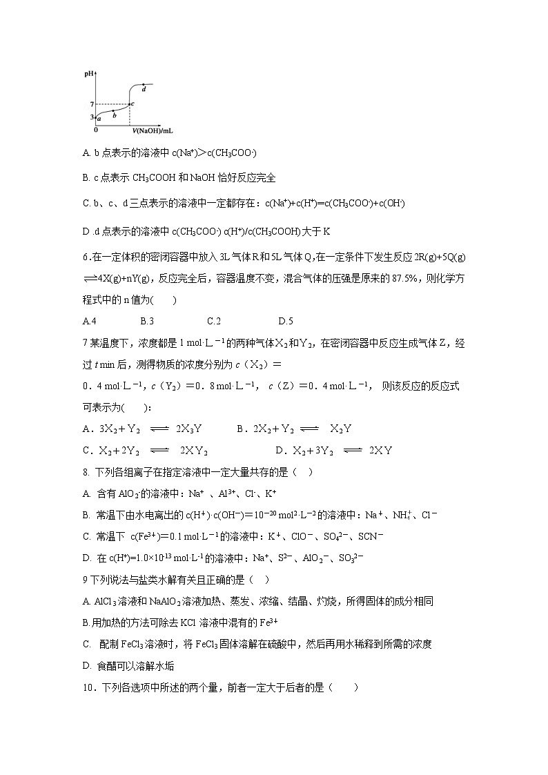 【化学】山西省晋中市平遥县第二中学2019-2020学年高二12月月考试题02