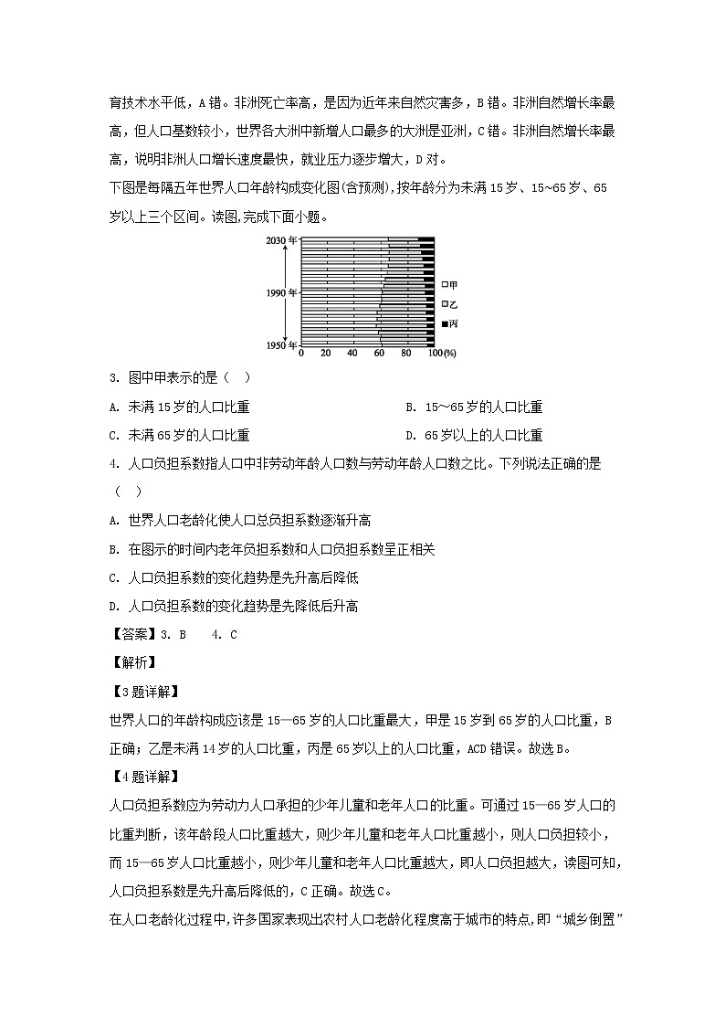 【地理】黑龙江省海林市朝鲜族中学2019-2020学年高一下学期期中线上考试（解析版）02