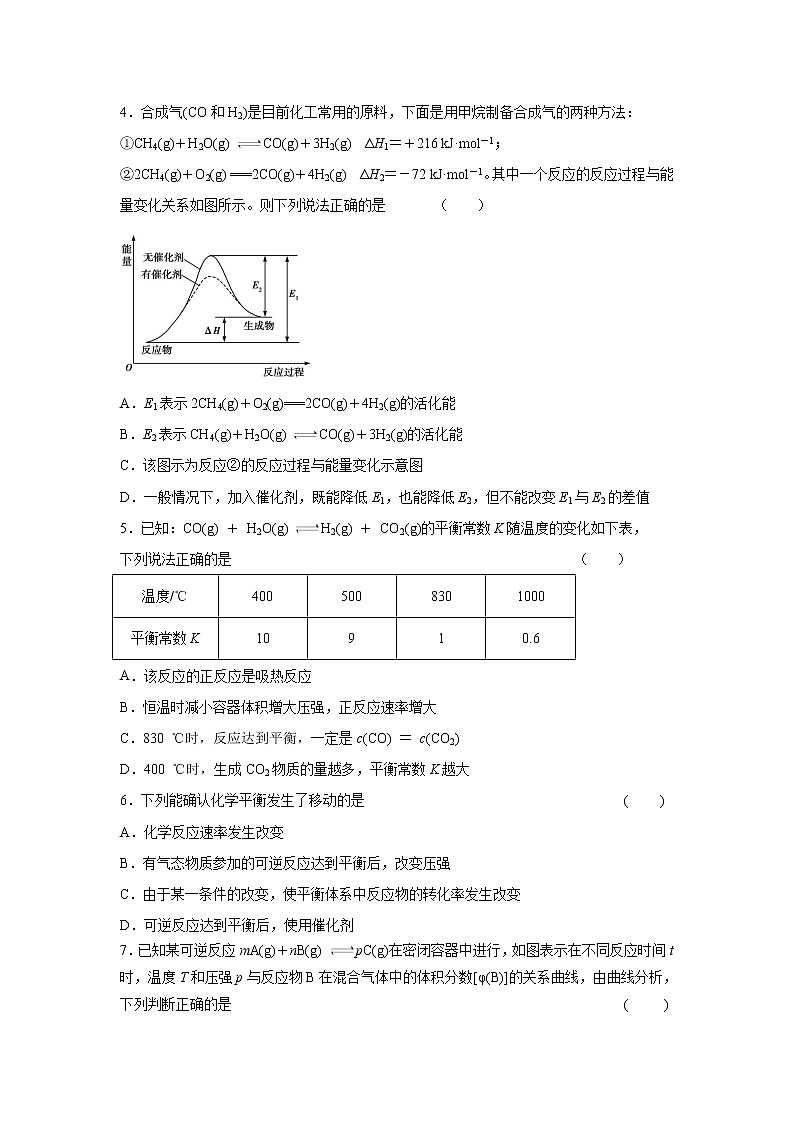【化学】贵州省安顺市平坝第一高级中学2019-2020学年高二上学期期中考试试题02