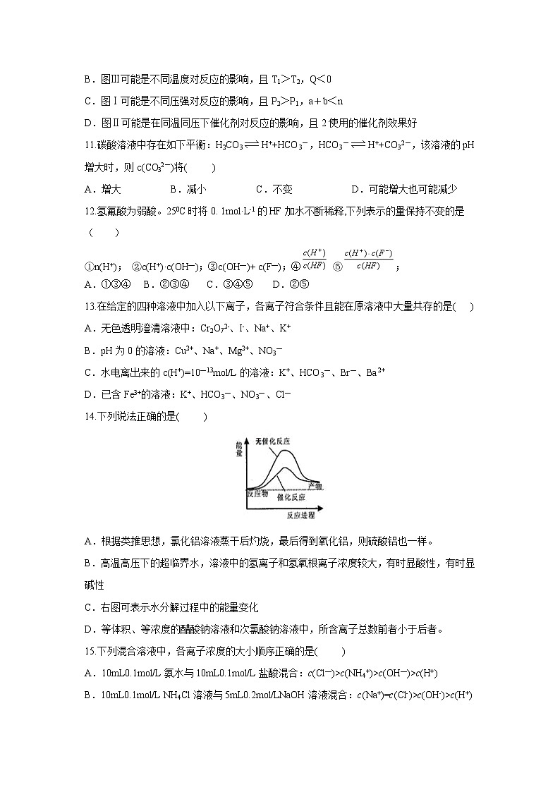 【化学】黑龙江省大庆实验中学2019-2020学年高二上学期期中考试03