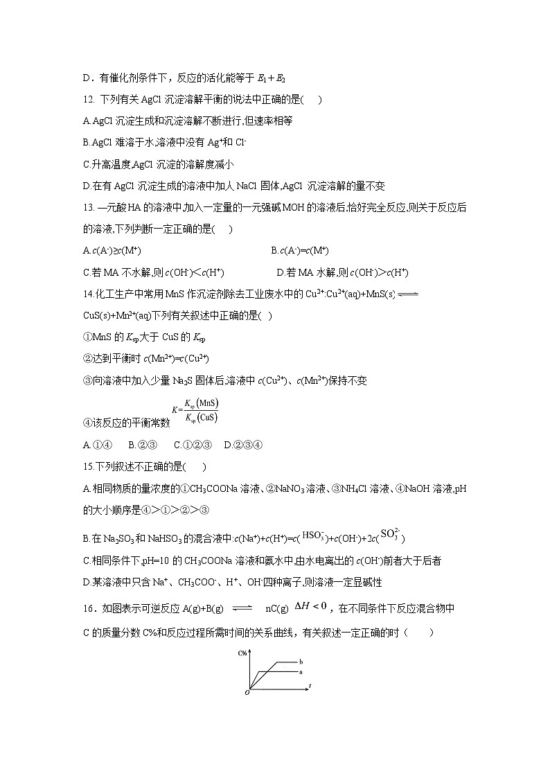 【化学】黑龙江省哈尔滨市第六中学2019-2020学年高二上学期期中考试03