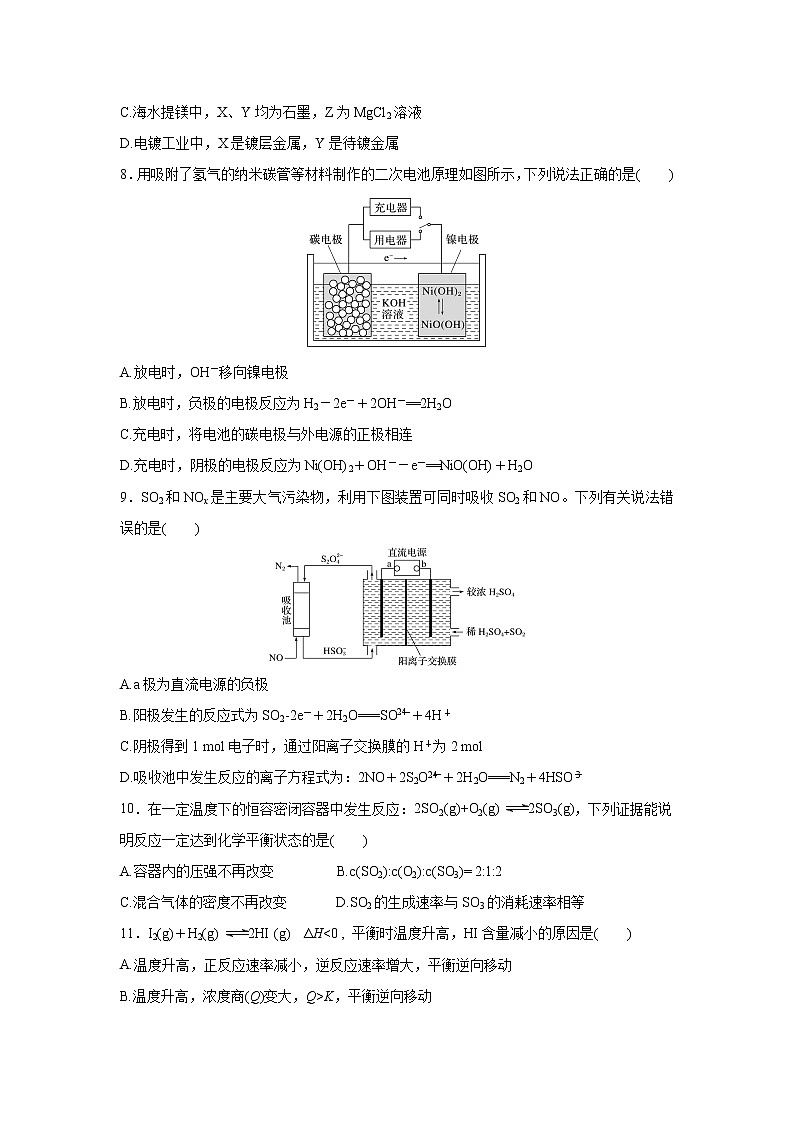 【化学】福建省长汀、连城一中等六校2019-2020学年高二上学期期中考联考试题03
