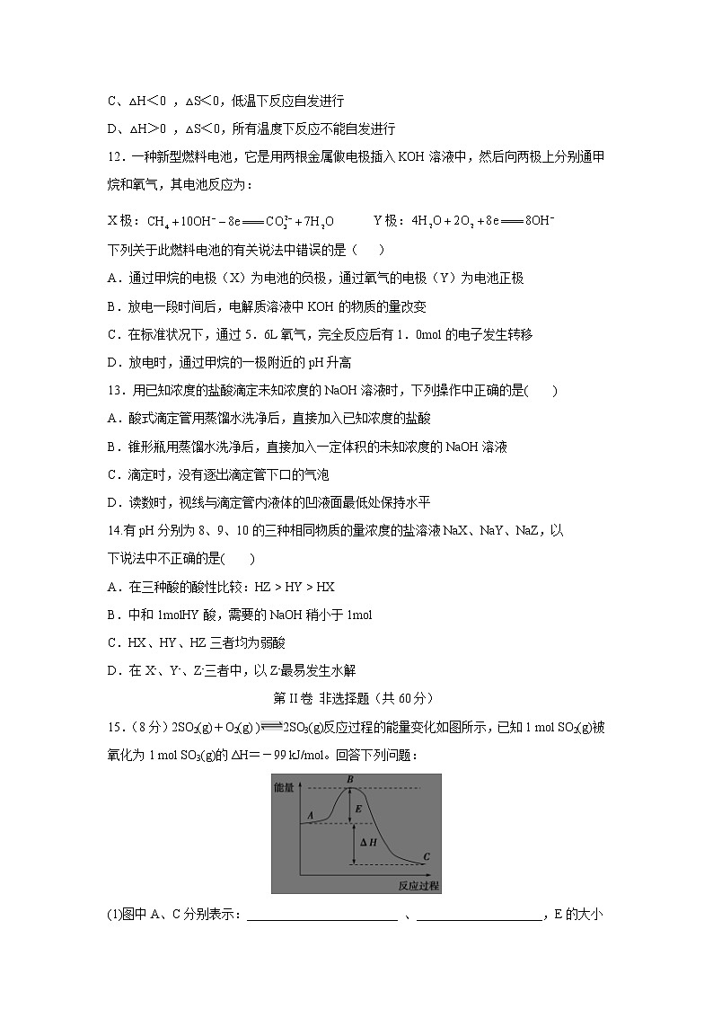 【化学】海南省临高县临高中学2019-2020学年高二上学期期中考试第3页