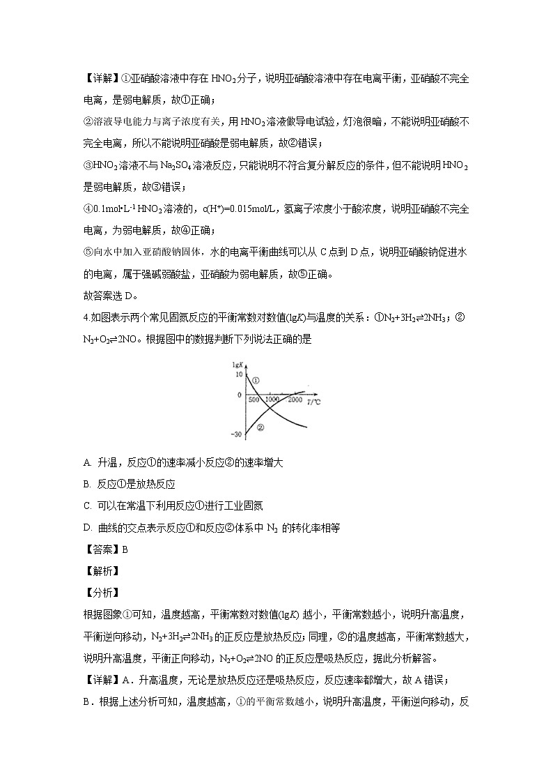 【化学】河北省沧州市河间市第四中学2019-2020学年高二下学期期末考试模拟考试（解析版）03