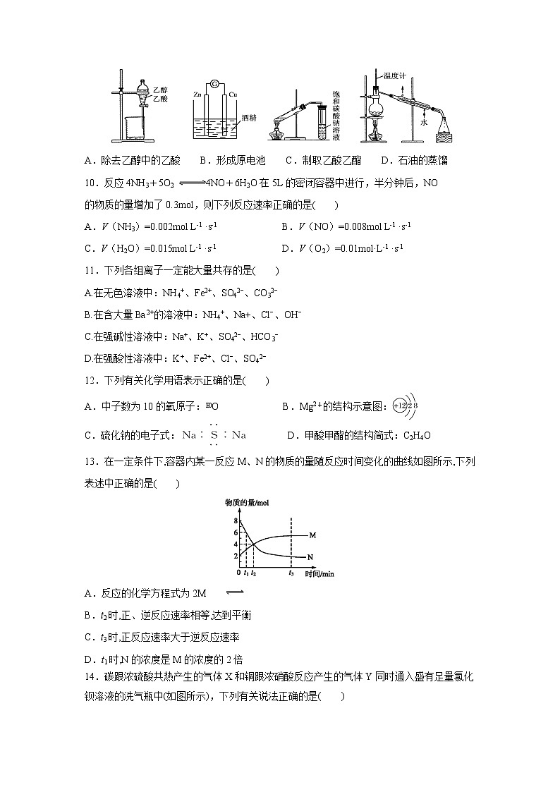 【化学】广西百色市2019-2020学年高二上学期期末考试03