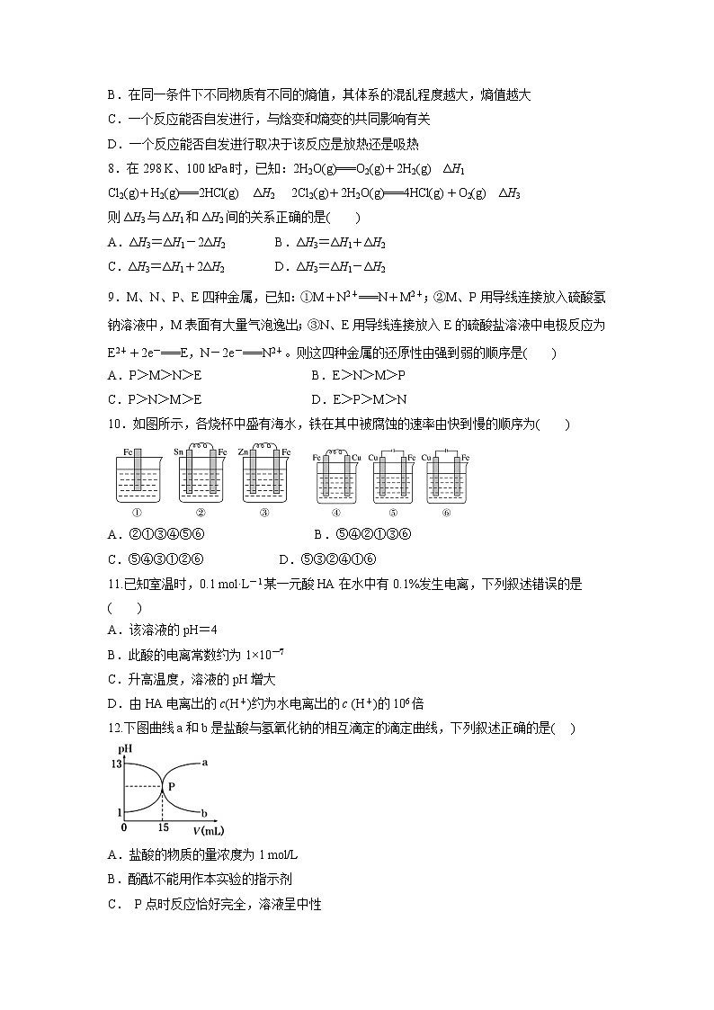 【化学】湖南省邵东县创新实验学校2019-2020学年高二上学期期末考试（高考模拟）试题02