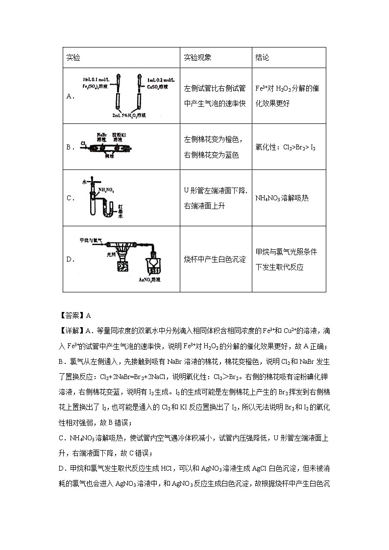 【化学】辽宁省辽南协作校2020届高三下学期第一次模拟考试（解析版）第3页