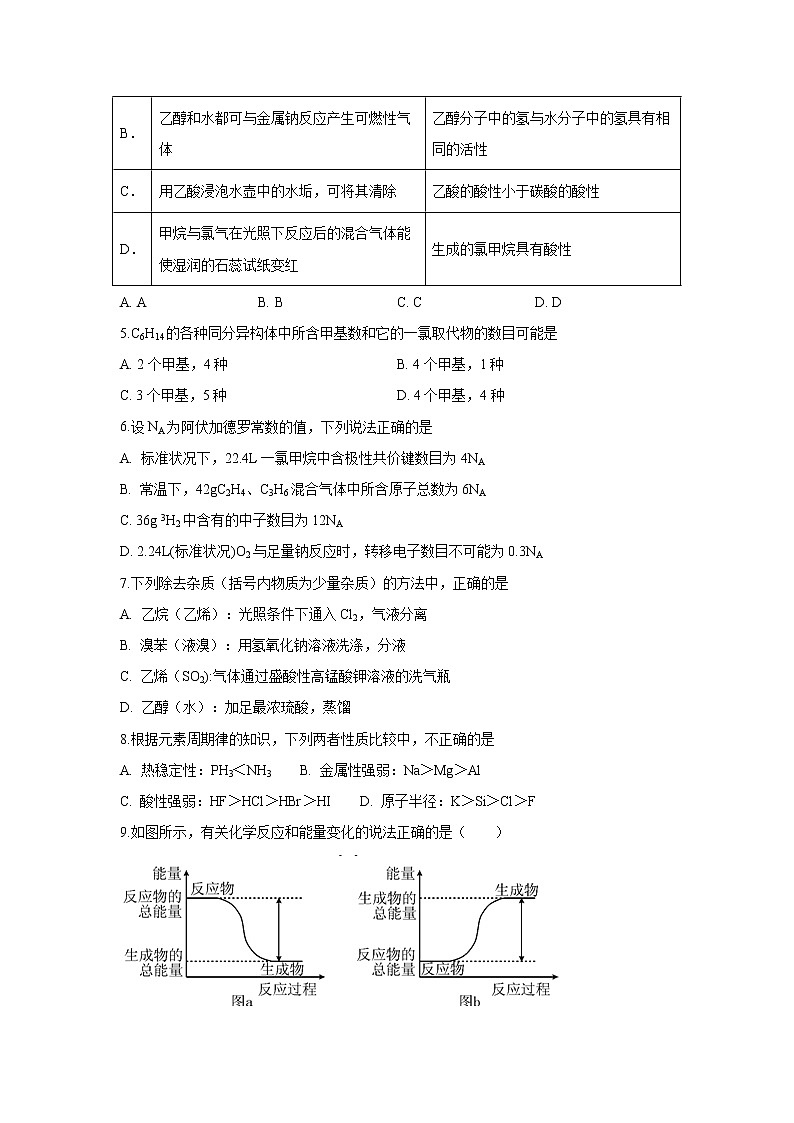 【化学】四川省泸县第二中学2020-2021学年高二上学期开学考试02