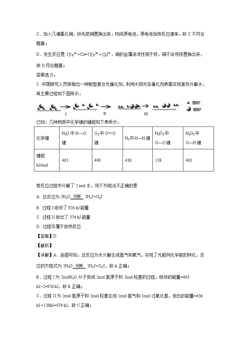 【化学】河北省邯郸市大名县第一中学2020-2021学年高二上学期9月月考（解析版） 试卷03