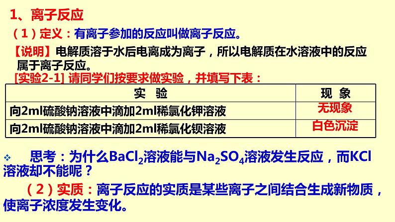 2.2 离子反应及其发生的条件 -人教版高中化学必修一课件02