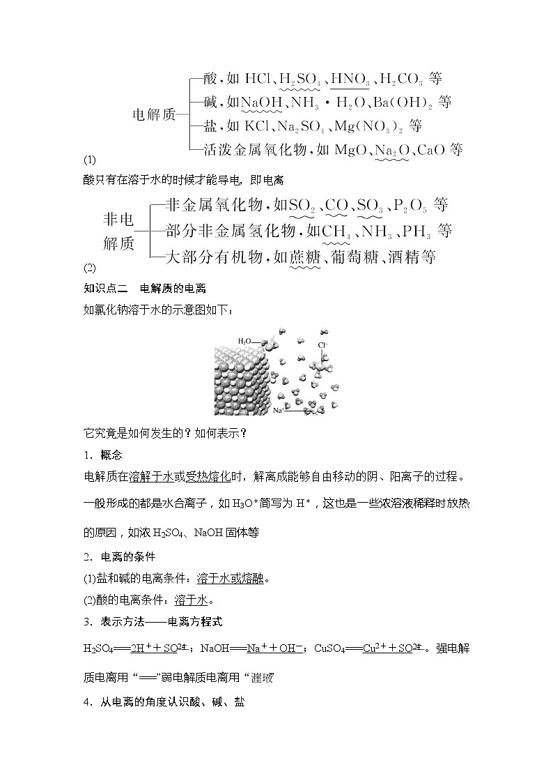 2019-2020版化学新教材导学鲁科必修第一册讲义：第2章第2节第1课时电解质的电离02