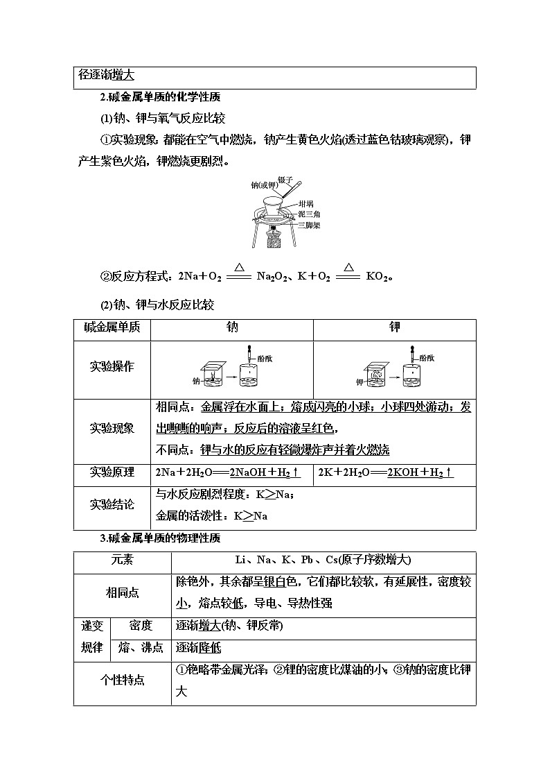 2019-2020版化学新教材人教必修第一册讲义：第4章第1节第3课时　原子结构与元素的性质02