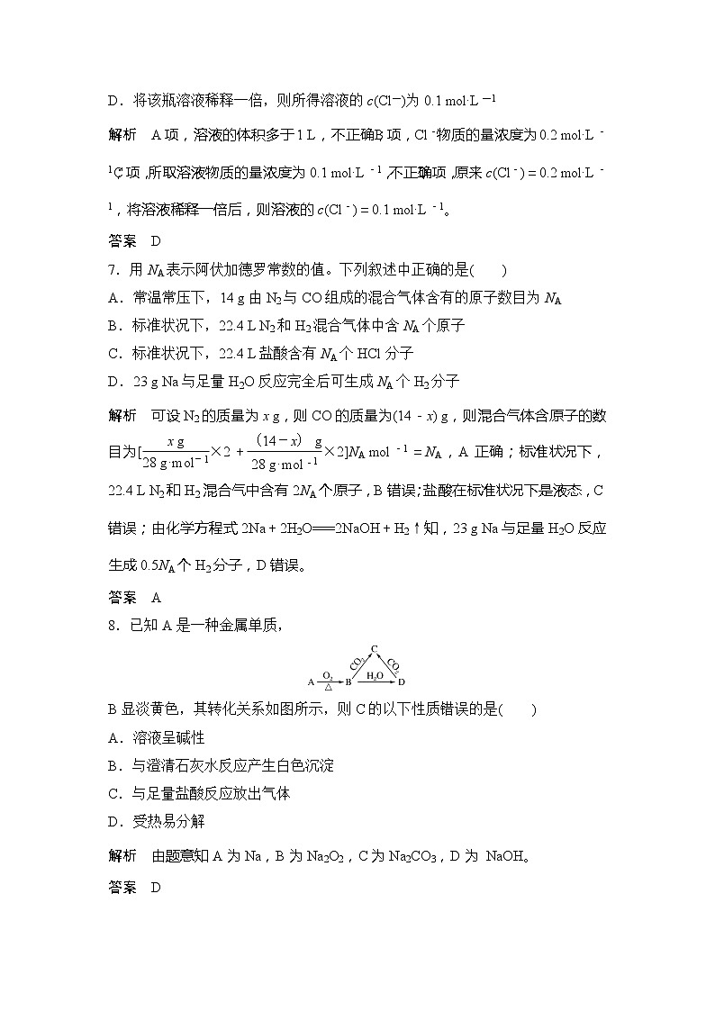 2019-2020版化学新教材导学鲁科必修第一册讲义：章末综合测评（一）03