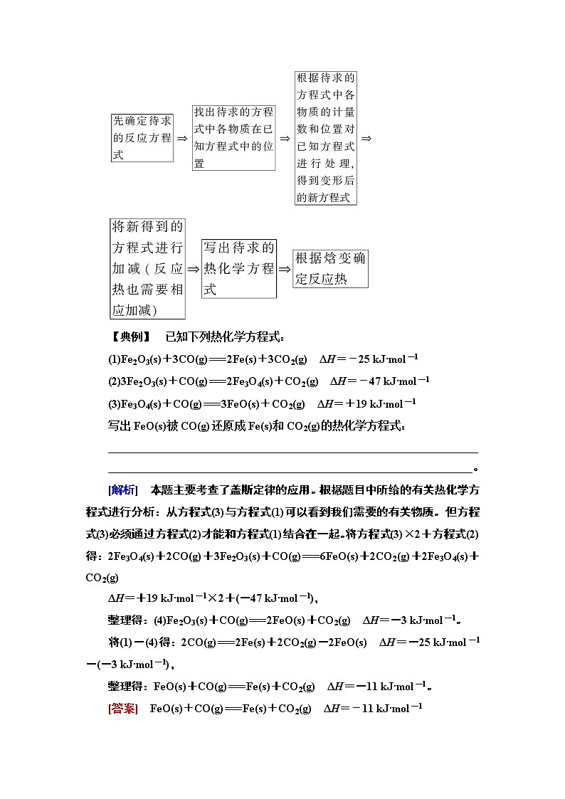 2020版  高中化学  选修  第1册  第1章 第2节　微专题2　反应热的综合应用02