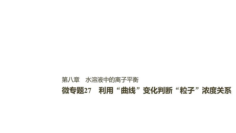 2021版高中化学一轮复习课件：第八章 水溶液中的离子平衡 微专题27PPT20张01