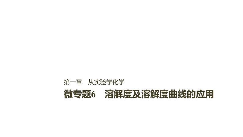 2021版高中化学一轮复习课件：第一章 化学计量在实验中的应用 微专题6ＰＰＴ２１张01