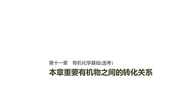 2021版高中化学一轮复习课件：第十一章 《物质结构与性质》选修 本章重要有机物之间的转化关系PPT20张01