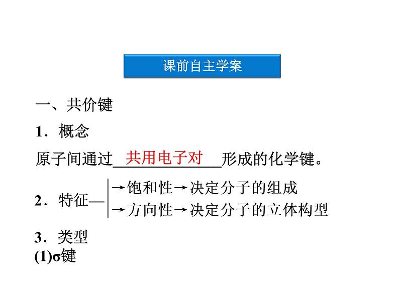 高中人教版化学选修3课件：第2章第1节　共价键（33张ppt）04