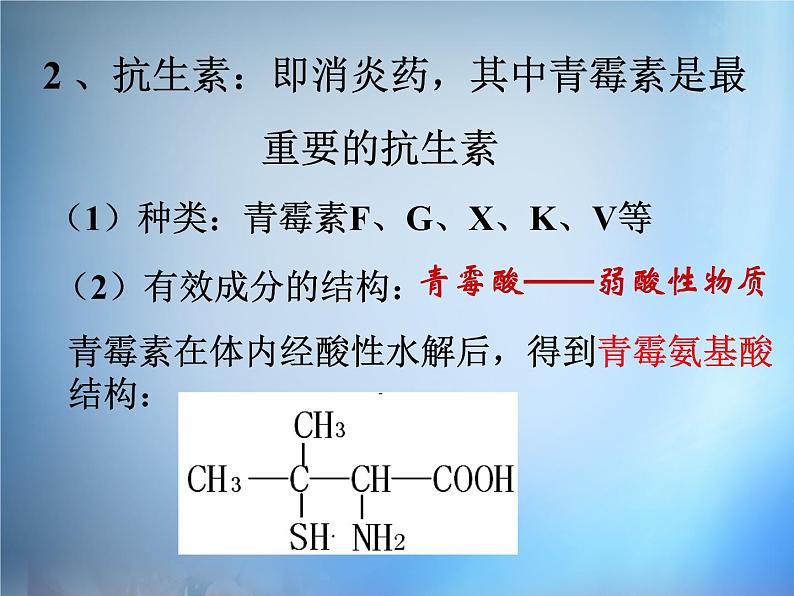 高中化学 2.1《正确使用药物》课件 新人教版选修107