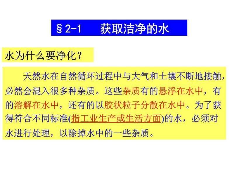 高中人教版化学选修2课件：第2单元 课题1 获取纯净的水课件（18张ppt）01