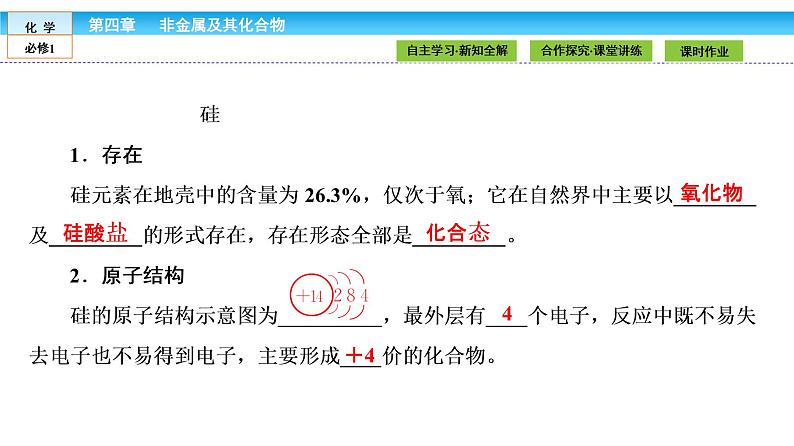 高中化学（人教版）必修1课件： 4.1无机非金属材料的主角——硅课件（共46张PPT）05