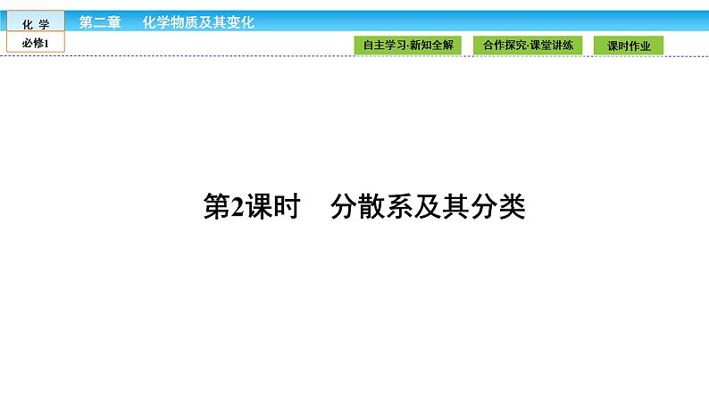 高中化学（人教版）必修1课件：2.1.2第2课时　分散系及其分类课件（共35张PPT）01