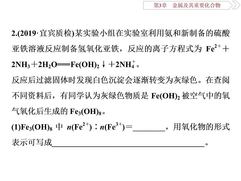 高中化学必修一鲁科版-“铁三角”综合实验题探究课件07